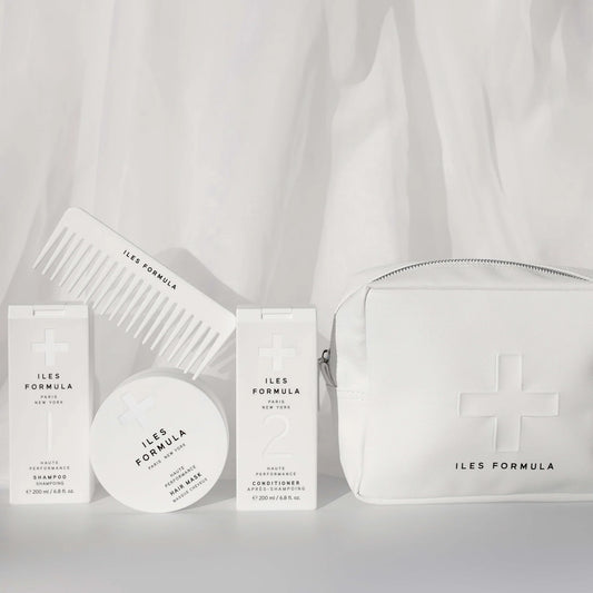 IELS Formula Nature Pack – Shampoo, Hair Mask, Conditioner & Comb in a Vegan-Leather Beauty Bag