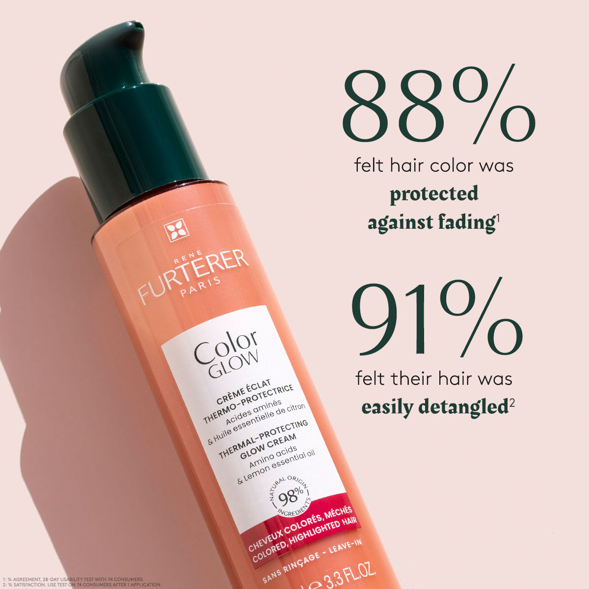 Rene Furterer Glow Color Thermal Protecting Cream – Heat Protection & Shine for Color-Treated Hair