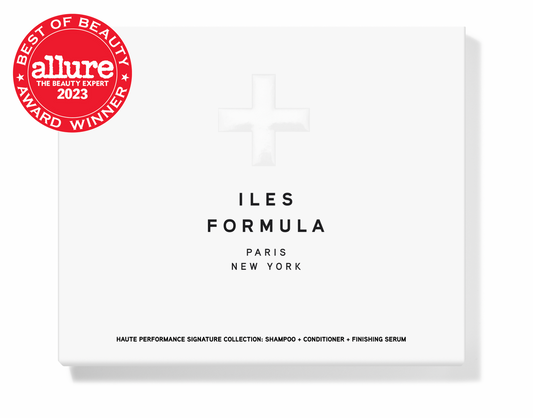 Iles Formula Essentials Hair Care Kit – Shampoo, Conditioner, Finishing Serum & Comb for All Hair Types